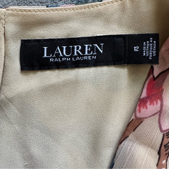 Lauren Ralph Lauren Floral Belted Georgette Dress | Size 12 - Picture 14 of 14